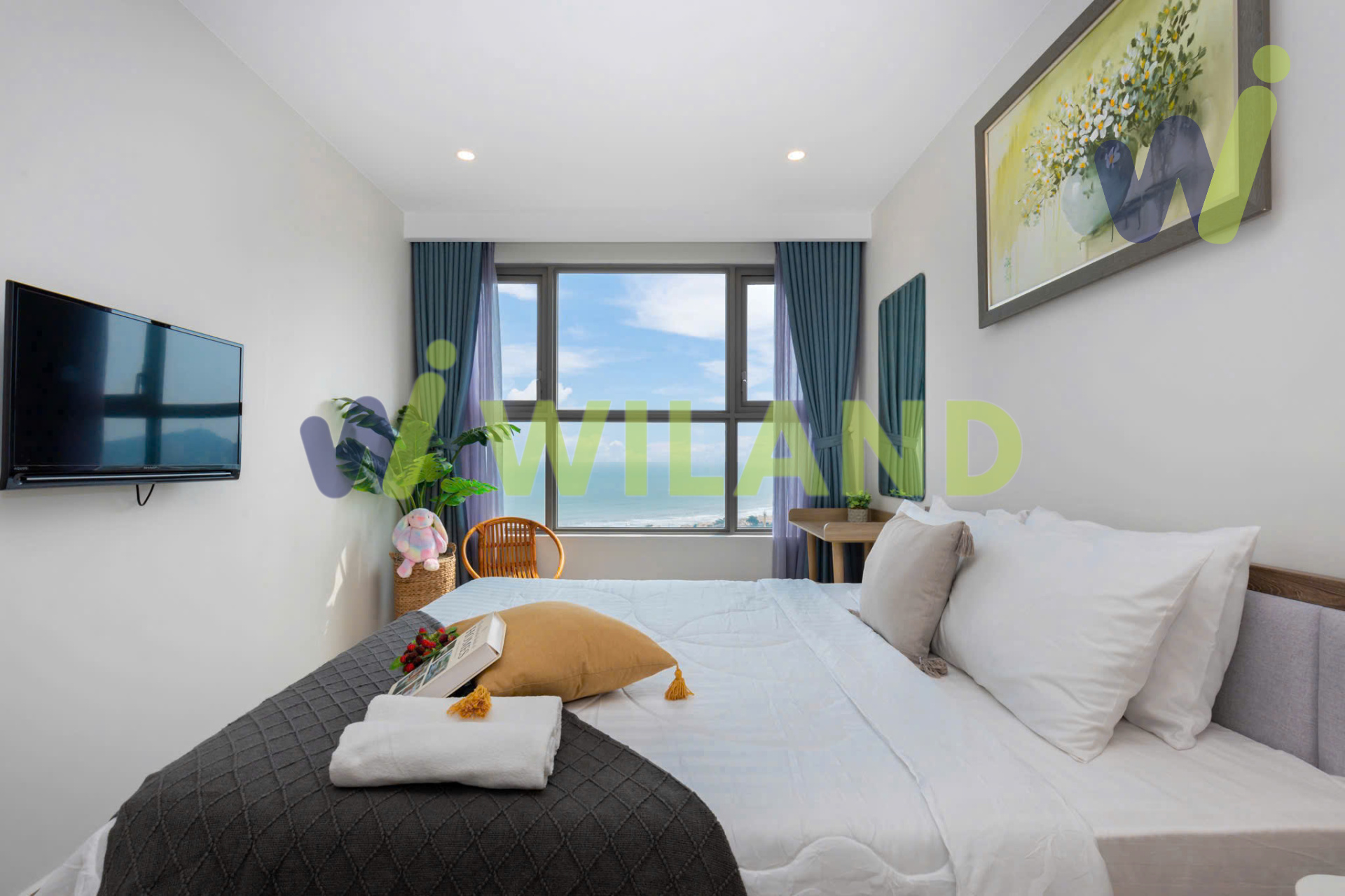 BÁN CĂN HỘ THE SÓNG CĂN HỘ THE SÓNG, 2 PHÒNG NGỦ, VIEW BIỂN CHÍNH DIỆN, DIỆN TÍCH 75M2 GIÁ ĐẦU TƯ CỰC TỐT